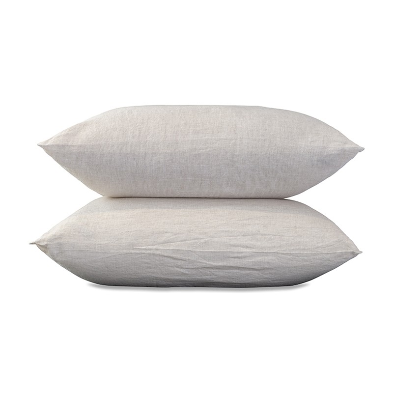 Taie d'oreiller en flanelle de coton chambray