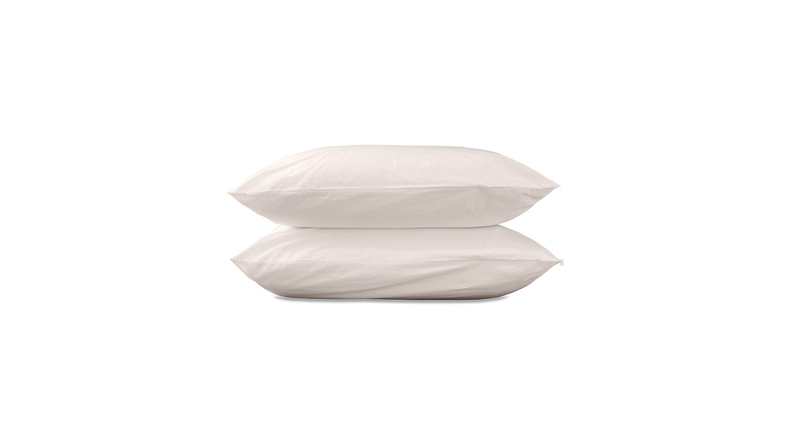 Taies d'oreiller rectangulaires 50 x 70 cm en coton lavé percale uni x2 Rose Yogourt Taies d'oreiller rectangulaires 50 x 70 cm en coton lavé percale uni x2 Rose Yogourt
