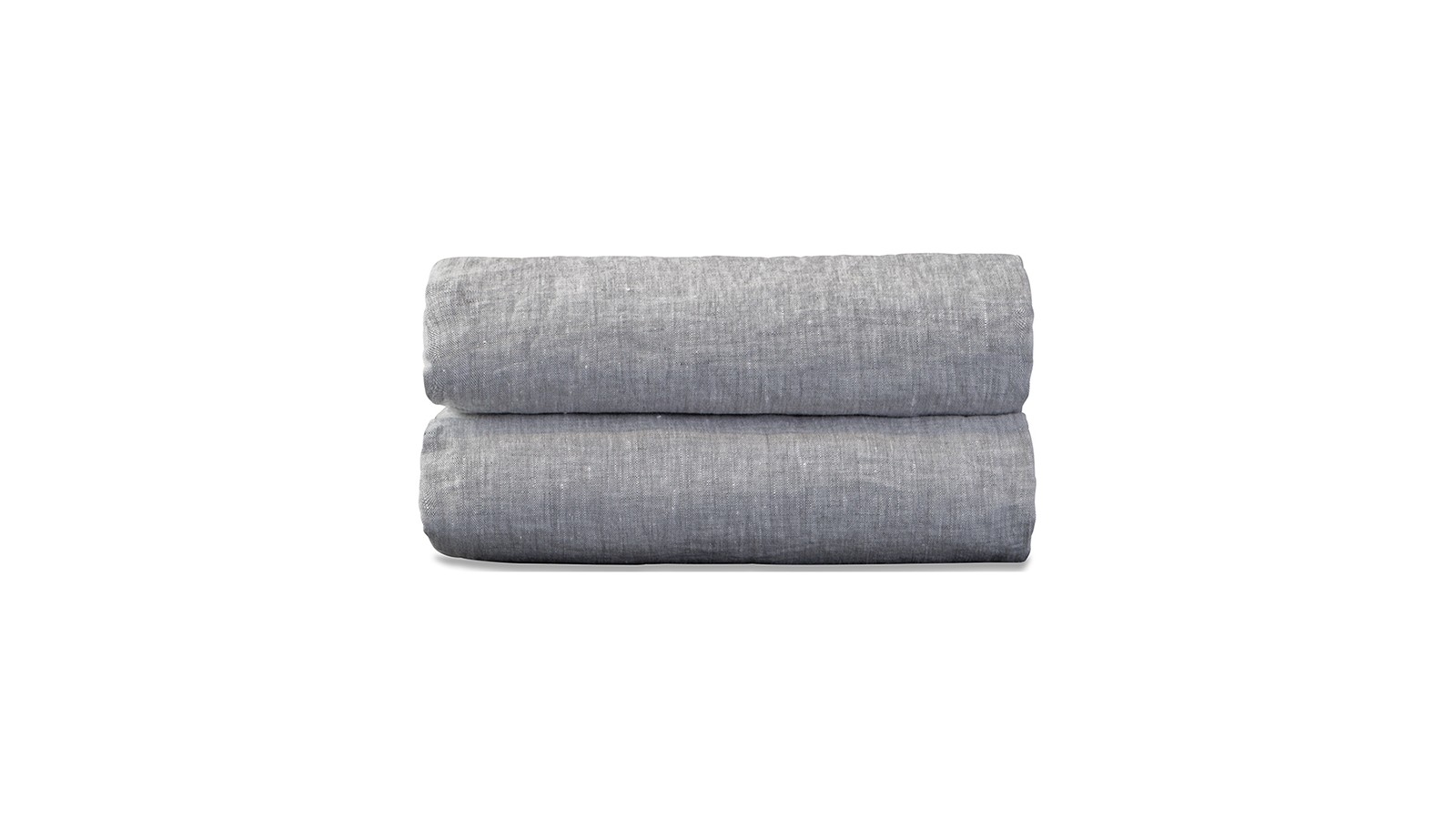 Drap housse 1 personne 90 x 190 cm en lin lavé chambray Pierre