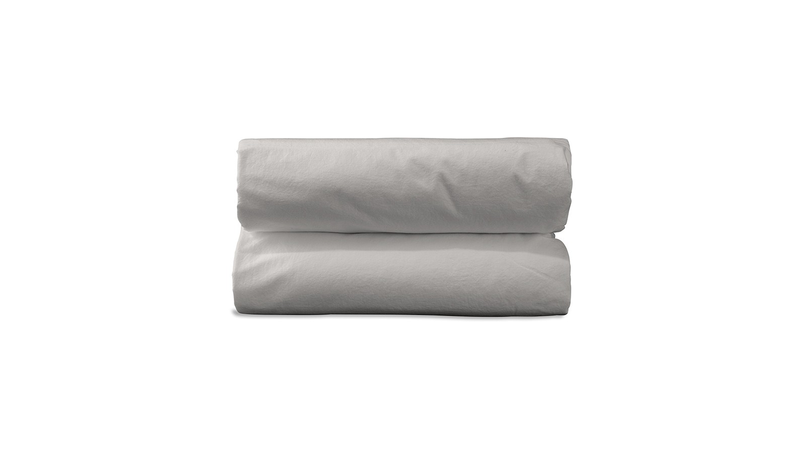 Drap housse 1 personne 90 x 190 cm en coton lavé percale bio Argile