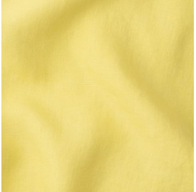 Lin lavé uni Jaune Limonade