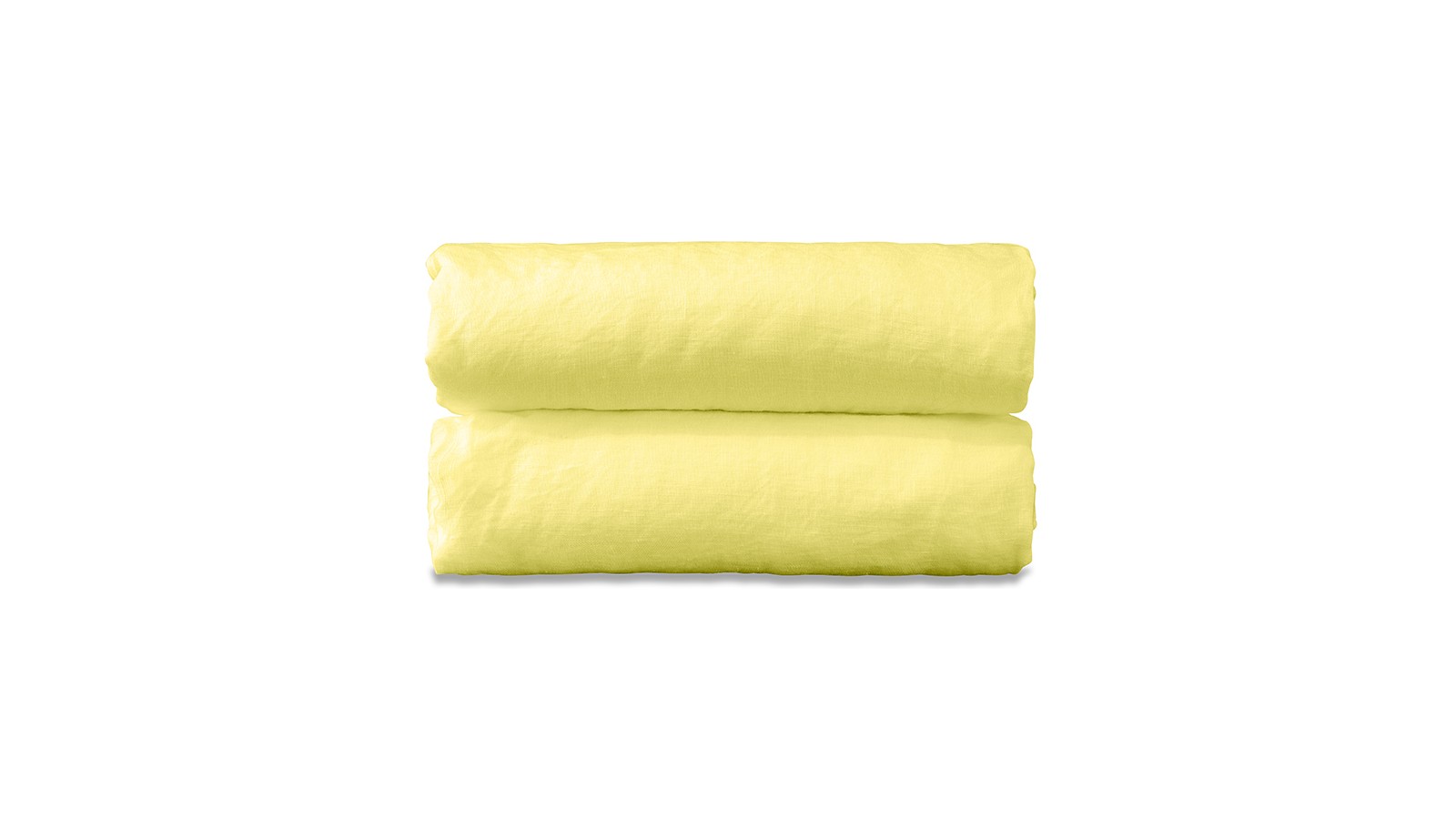 Drap plat 2 personnes en lin lavé uni Jaune Limonade Drap plat 2 personnes en lin lavé uni Jaune Limonade