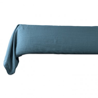 Taie traversin percale coton peigné CINETIQUE-Taie de traversin 90 x 190  cm-Bleu Paon