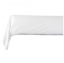 Taie de traversin en coton lavé percale bio Blanc Optique