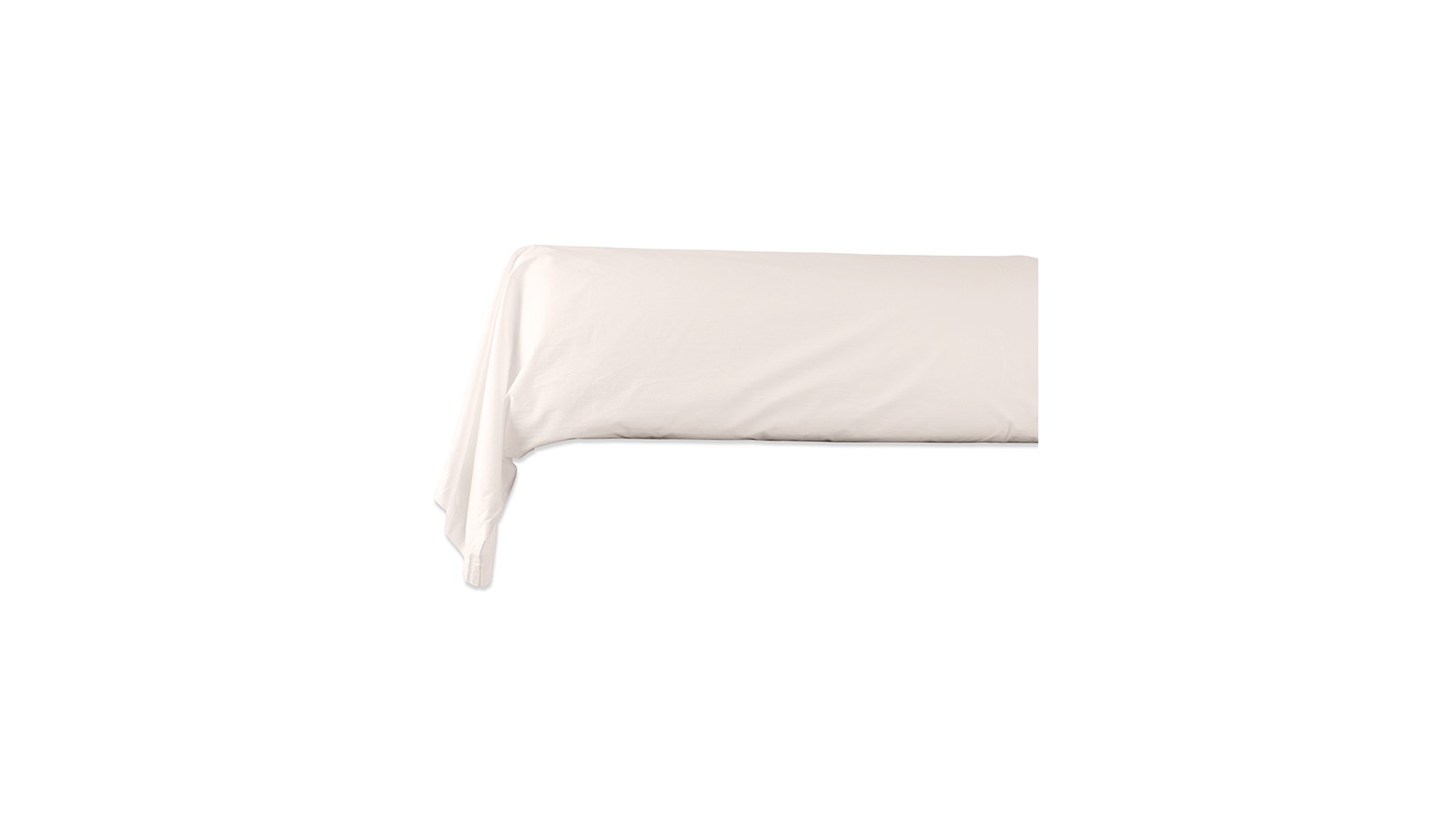 Taie de traversin en coton lavé percale bio Rose Yogourt Taie de traversin en coton lavé percale bio Rose Yogourt