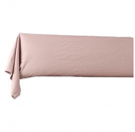 Taie de traversin en coton lavé percale bio Rose Rétro