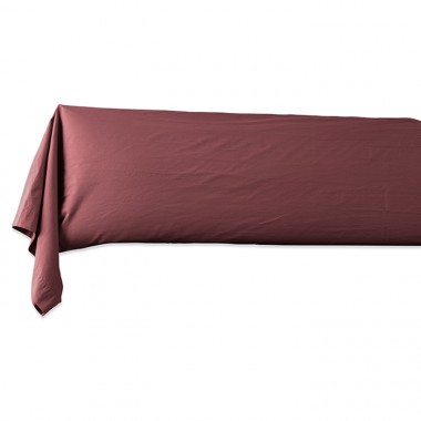 Taie de traversin en coton lavé percale bio Rose Tomette