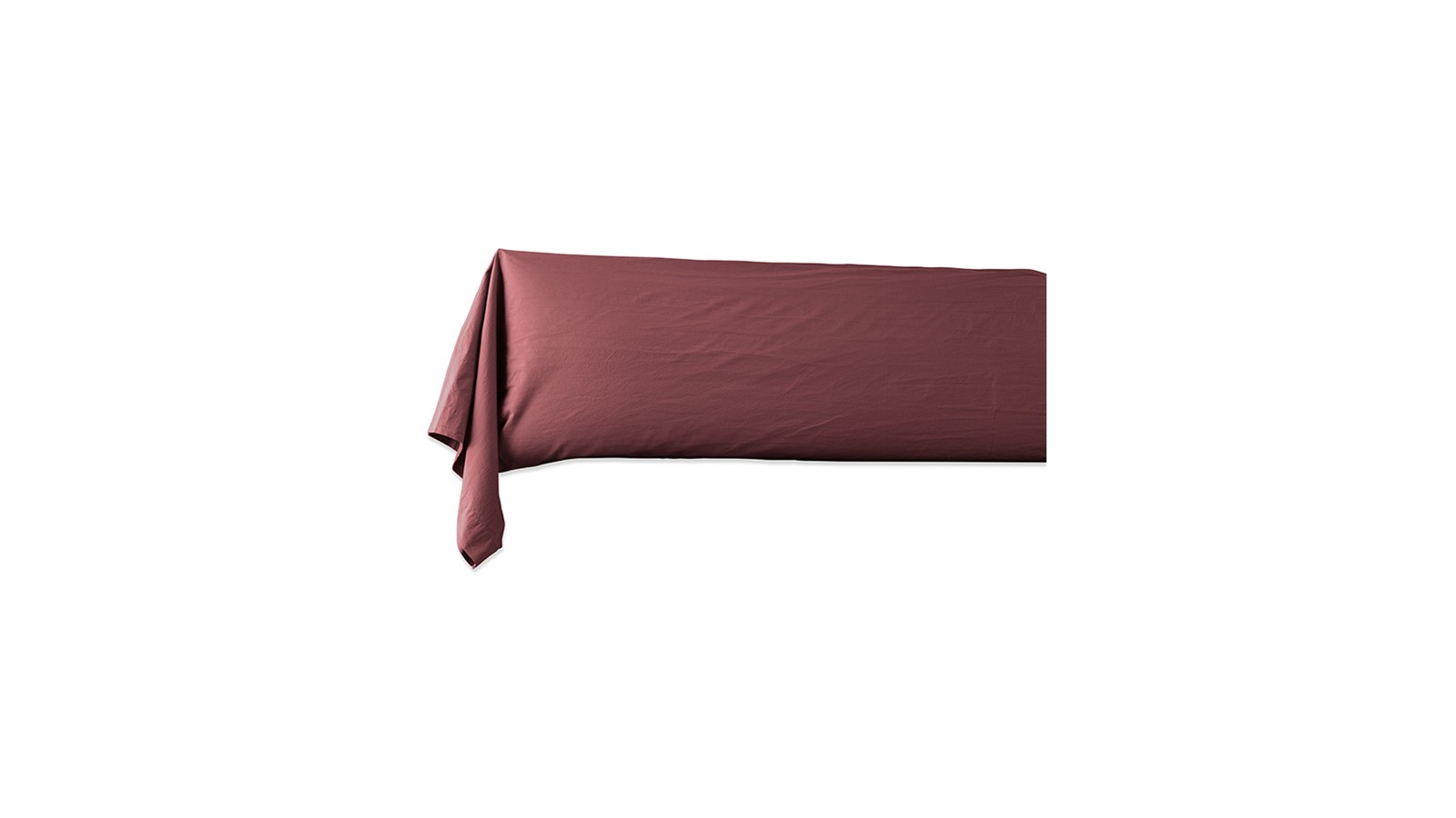 Taie de traversin en coton lavé percale bio Rose Tomette Taie de traversin en coton lavé percale bio Rose Tomette