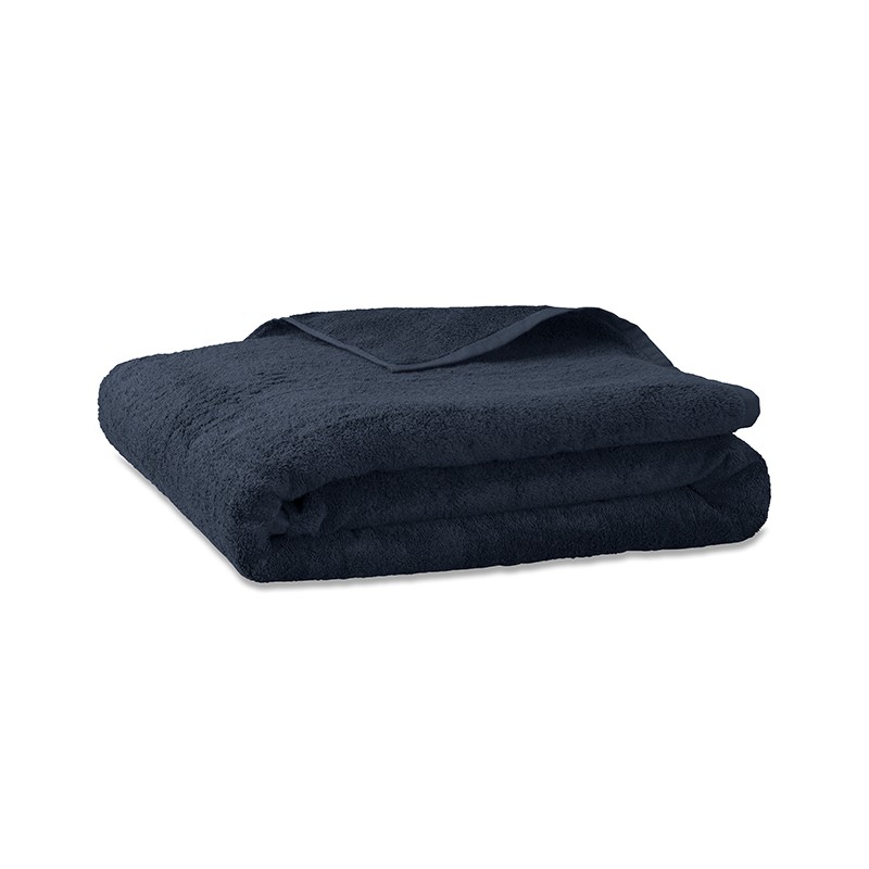 Drap de bain en éponge de coton bio Bleu Encre Drap de bain en éponge de coton bio Bleu Encre
