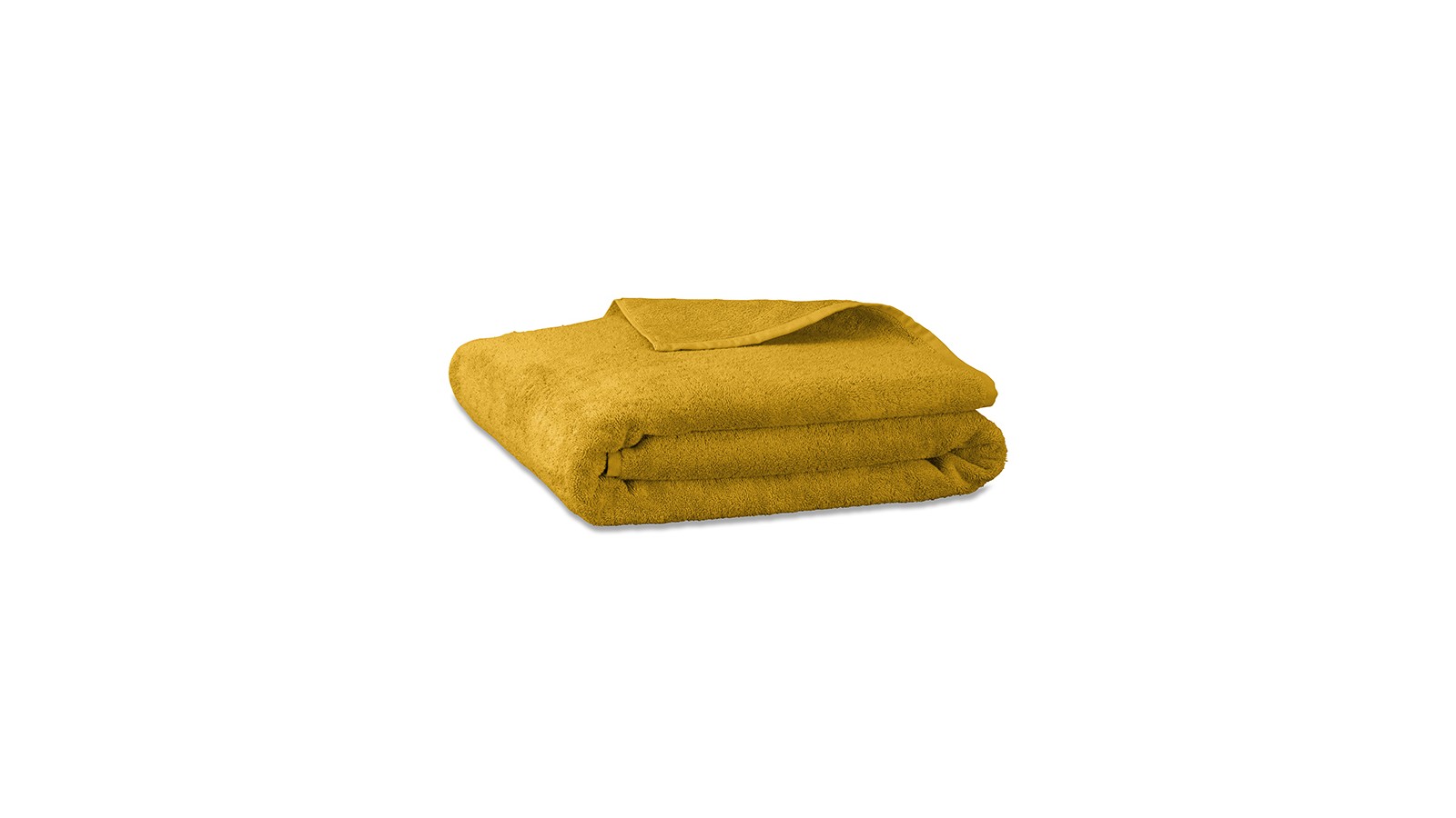 Drap de bain en éponge de coton bio Jaune Safran Drap de bain en éponge de coton bio Jaune Safran