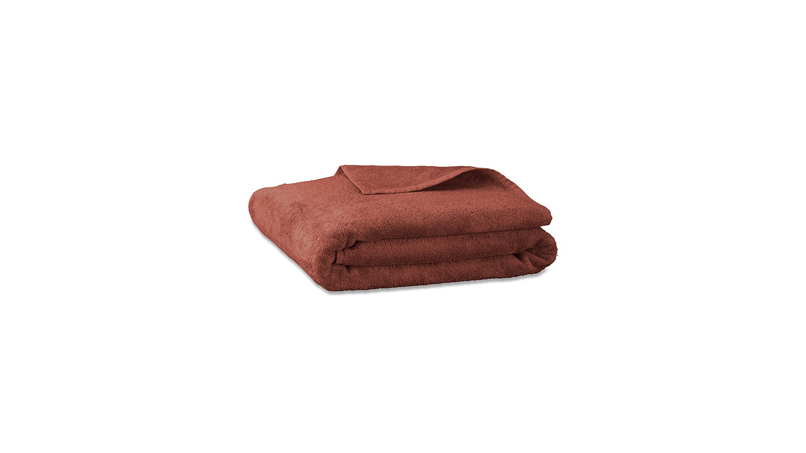 Drap de bain en éponge de coton bio Orange Terracotta