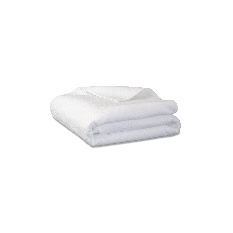 Serviette de bain en éponge de coton bio Blanc Optique