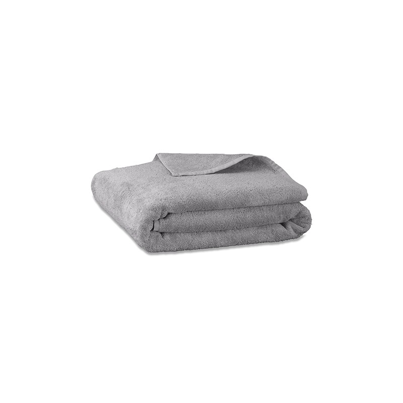 Serviette de bain en éponge de coton bio Gris Ciment Serviette de bain en éponge de coton bio Gris Ciment