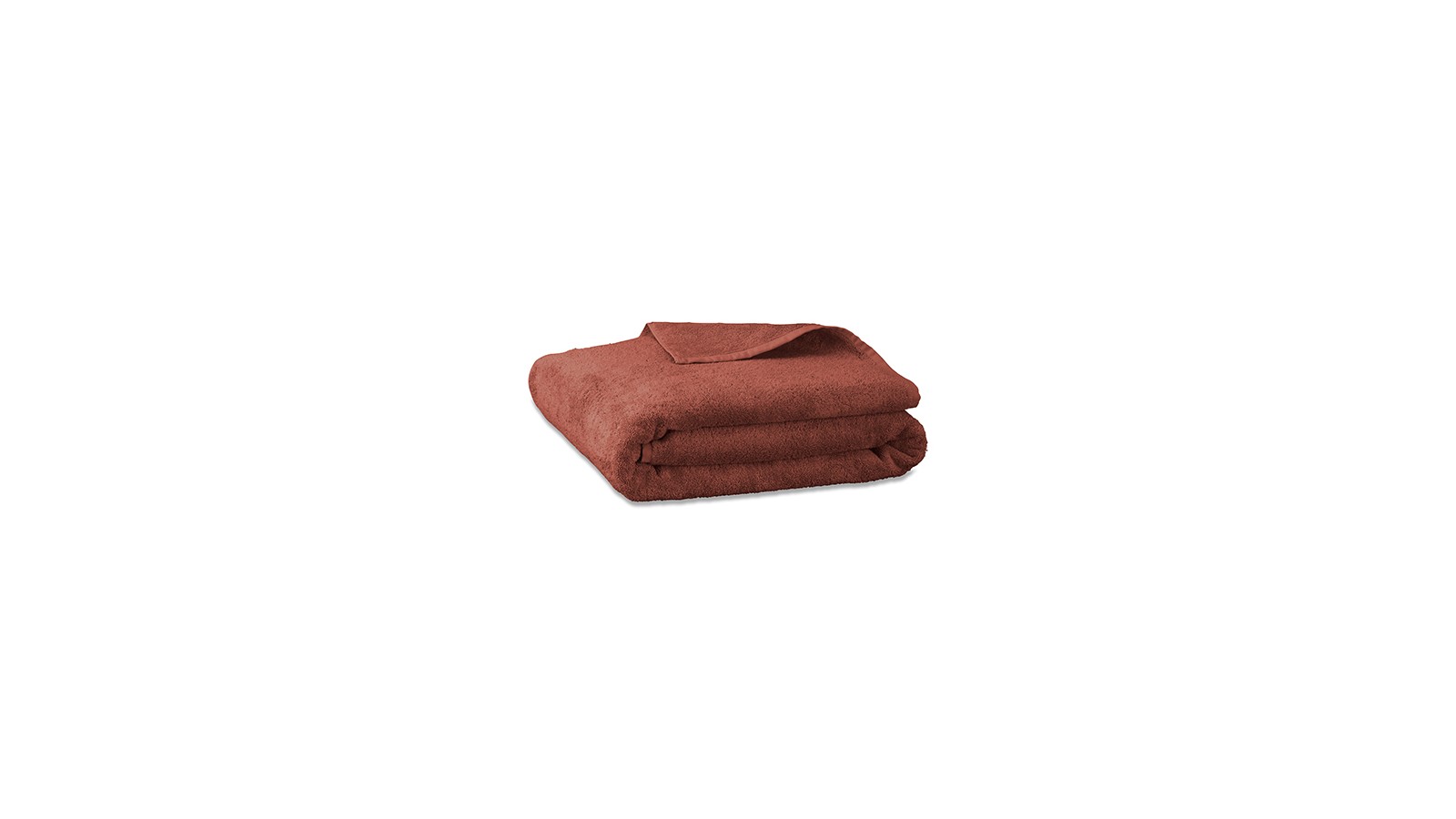 Serviette de bain en éponge de coton bio Orange Terracotta