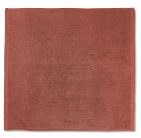 Tapis de bain en éponge de coton bio Orange Terracotta