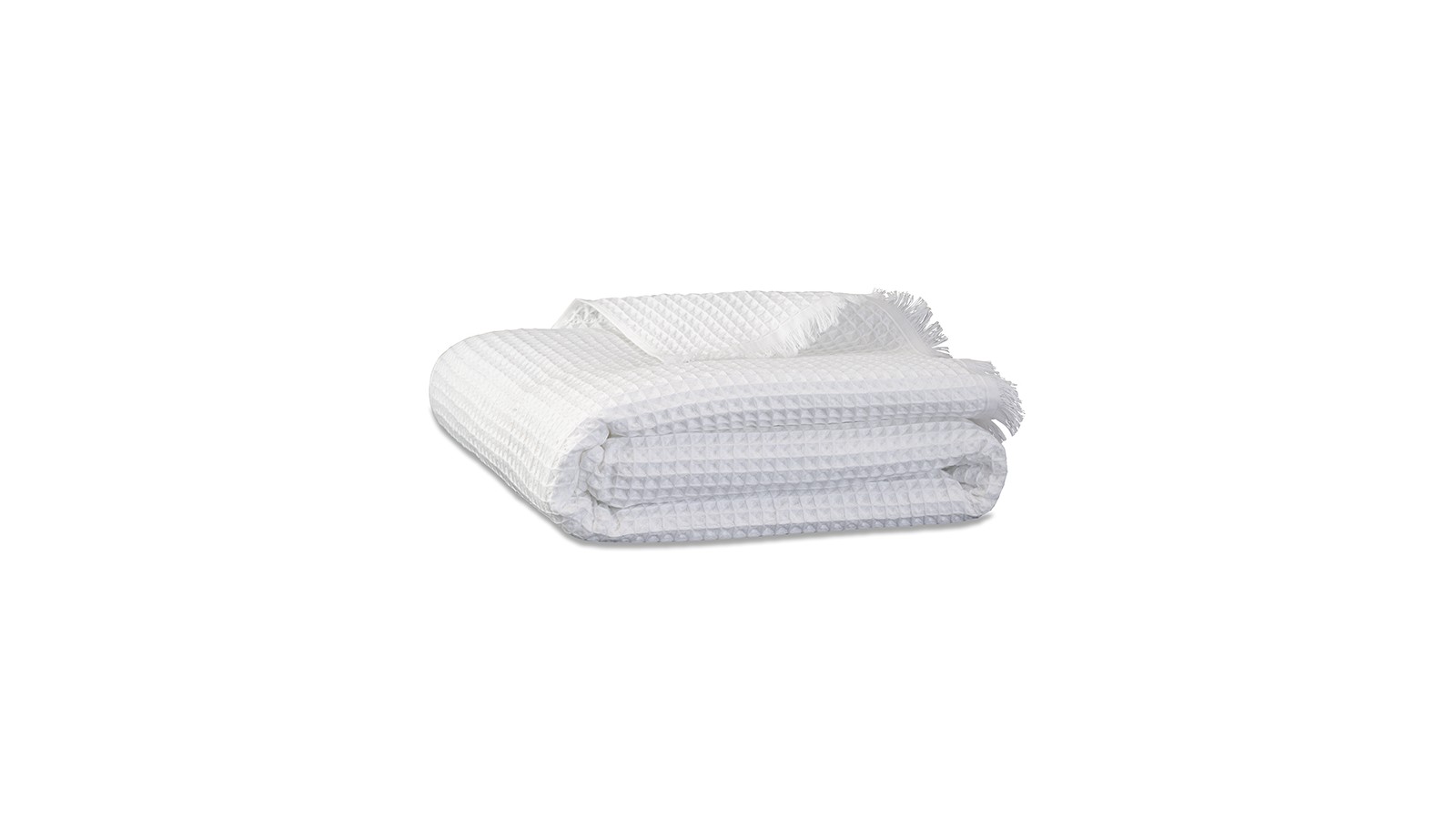 Drap de bain en nid d'abeille de coton bio Blanc Optique