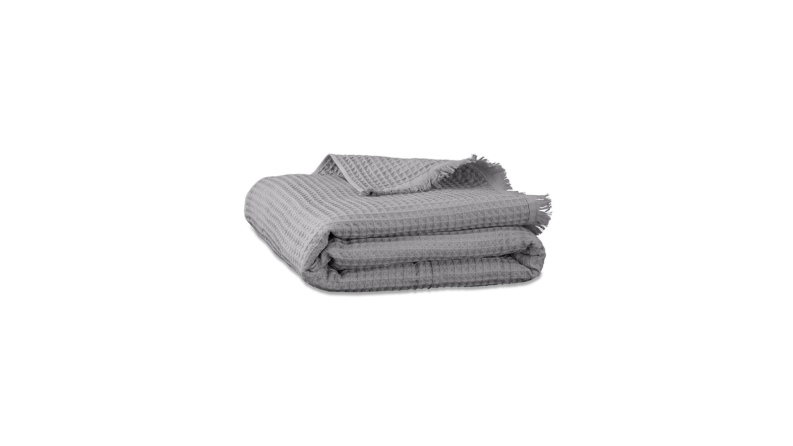 Drap de bain en nid d'abeille de coton bio Gris Ciment Drap de bain en nid d'abeille de coton bio Gris Ciment