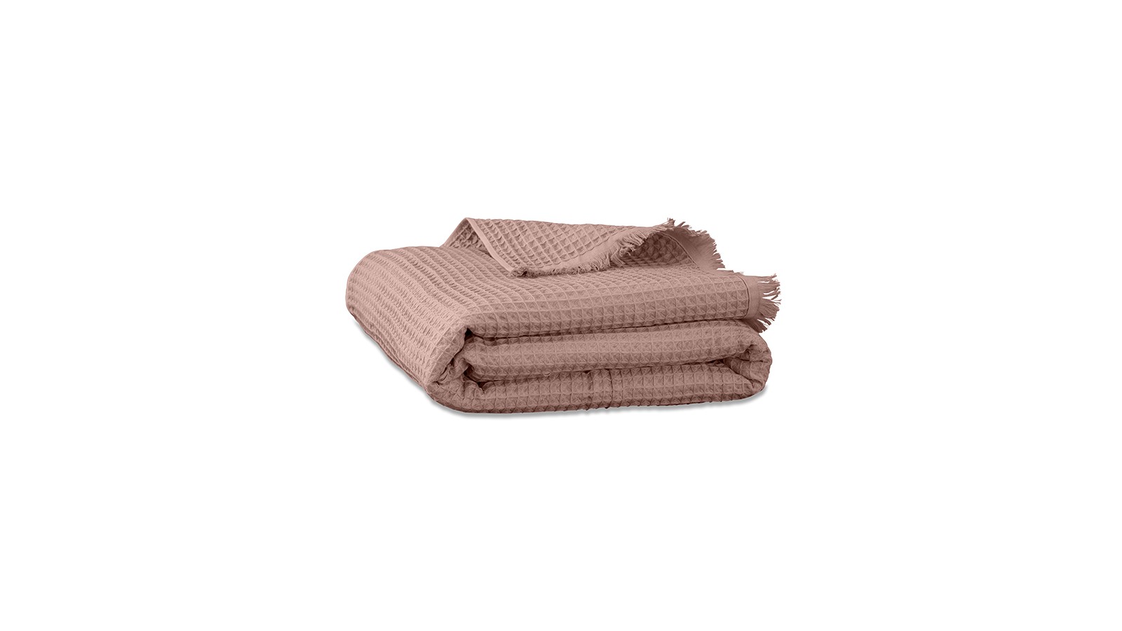 Drap de bain en nid d'abeille de coton bio Rose Rétro