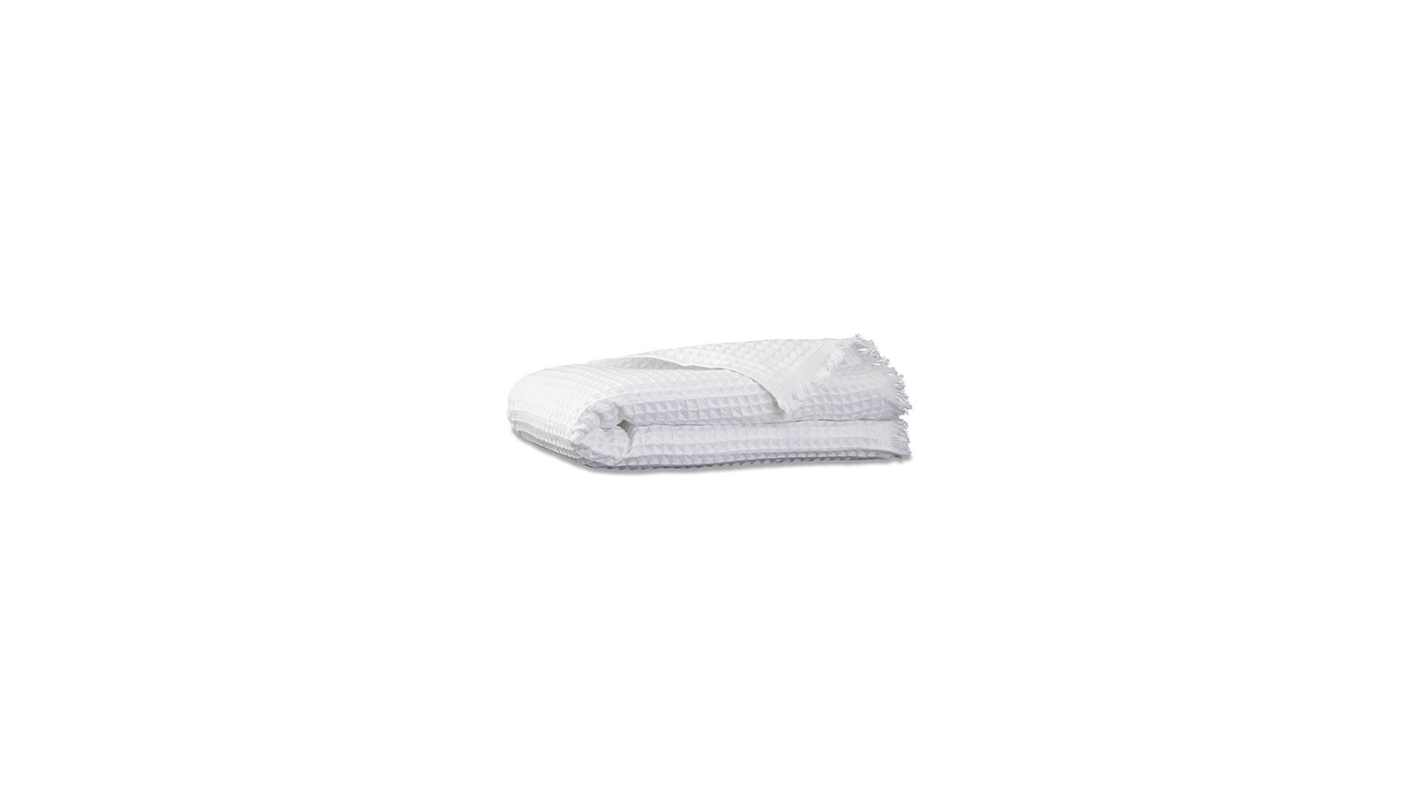 Serviette de bain en nid d'abeille de coton bio Blanc Optique