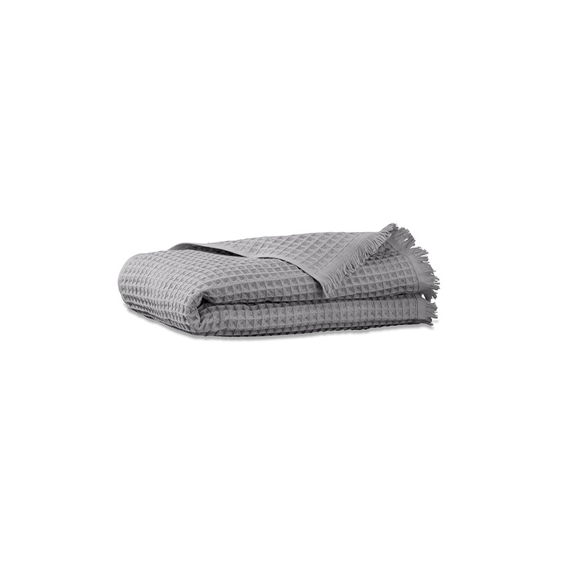 Serviette de bain en nid d'abeille de coton bio Gris Ciment Serviette de bain en nid d'abeille de coton bio Gris Ciment