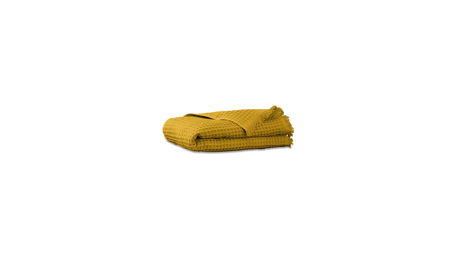 Serviette de bain en nid d'abeille de coton bio Jaune Safran Serviette de bain en nid d'abeille de coton bio Jaune Safran