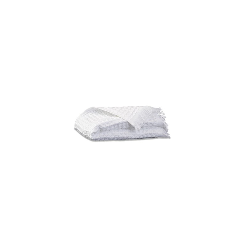 Serviette invité en nid d'abeille de coton bio Blanc Optique Serviette invité en nid d'abeille de coton bio Blanc Optique