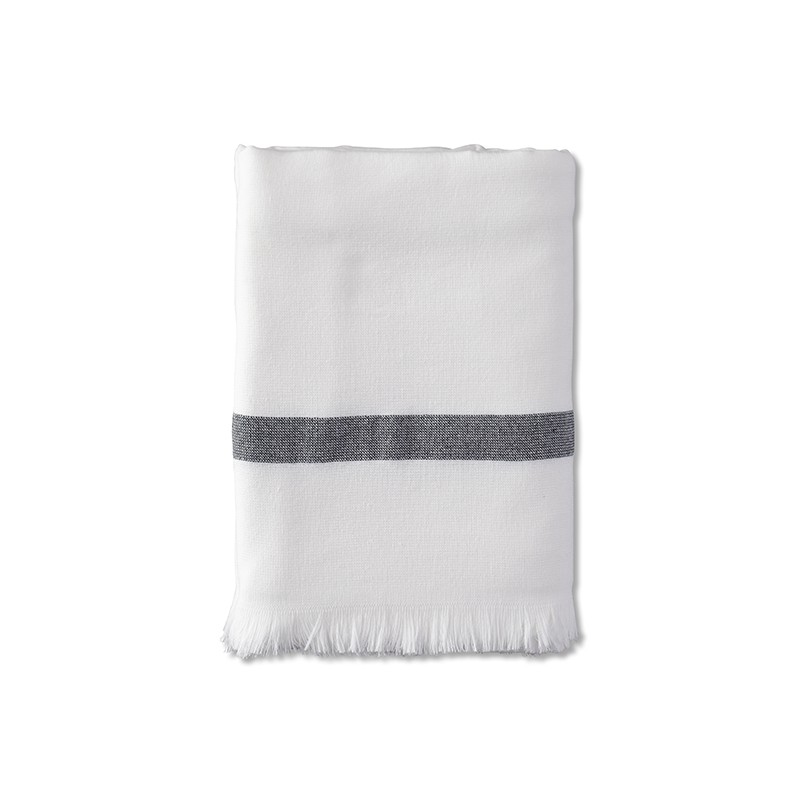 Fouta éponge 90 x 200 cm en coton bio Blanc Optique