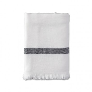 Fouta éponge 90 x 200 cm en coton bio Blanc Optique