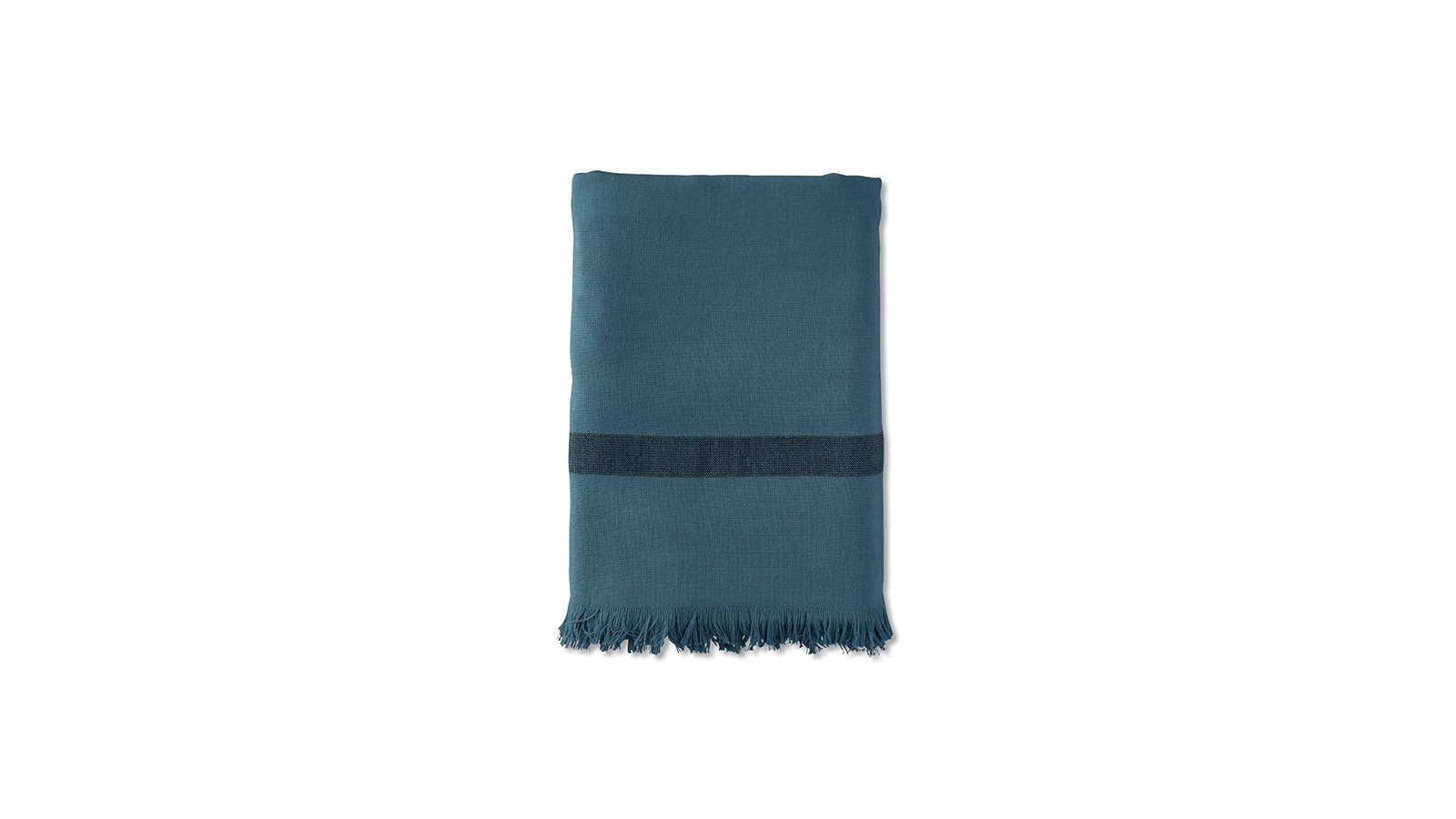 Fouta éponge 90 x 200 cm en coton bio Bleu Pétrole