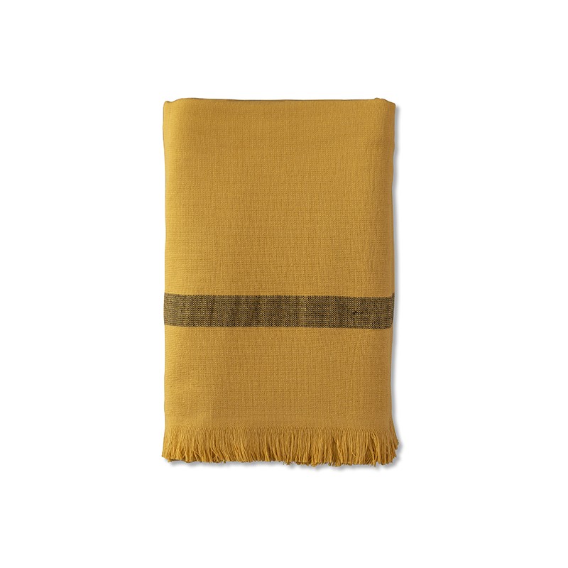 Fouta éponge 90 x 200 cm en coton bio Jaune Pépite