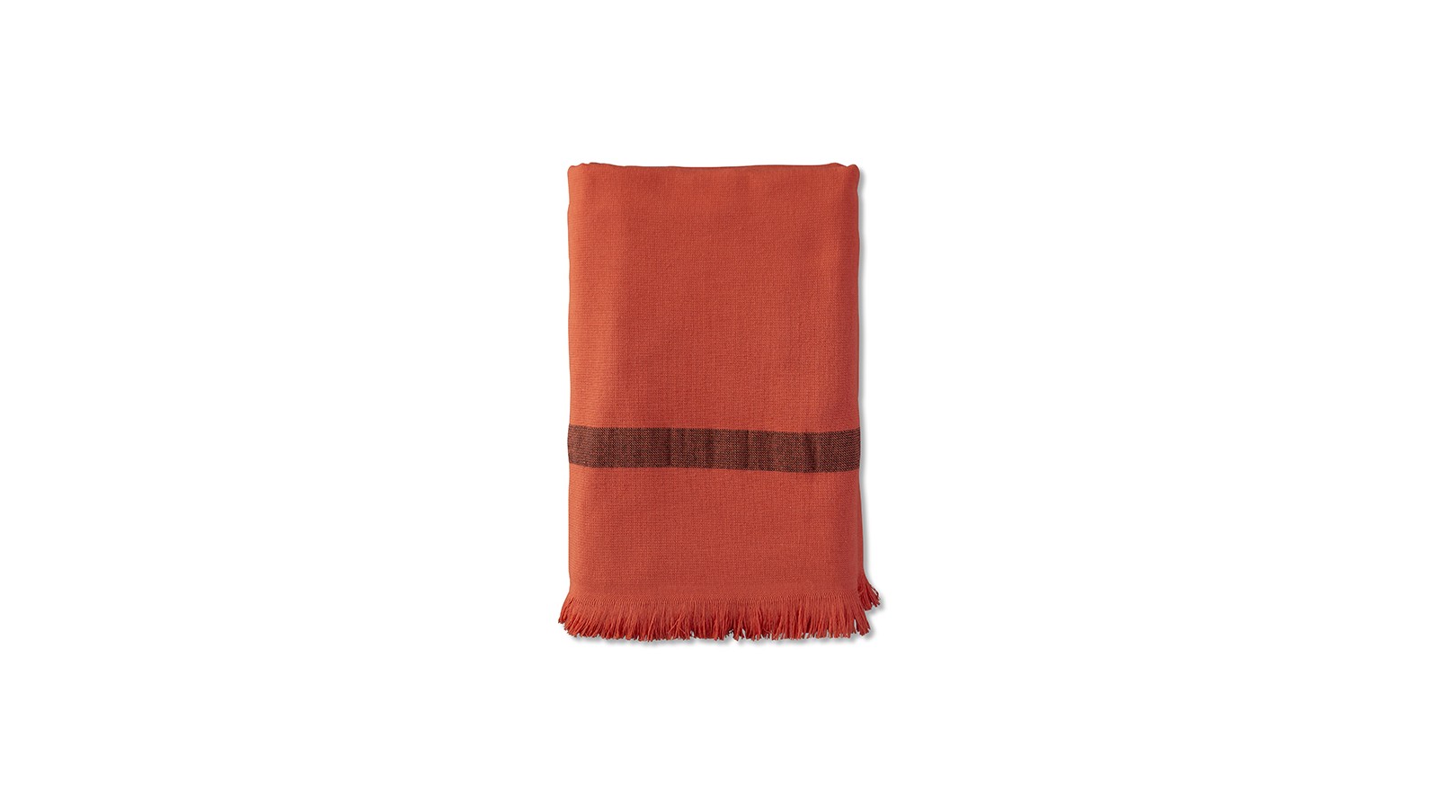 Fouta éponge 90 x 200 cm en coton bio Orange Terracotta