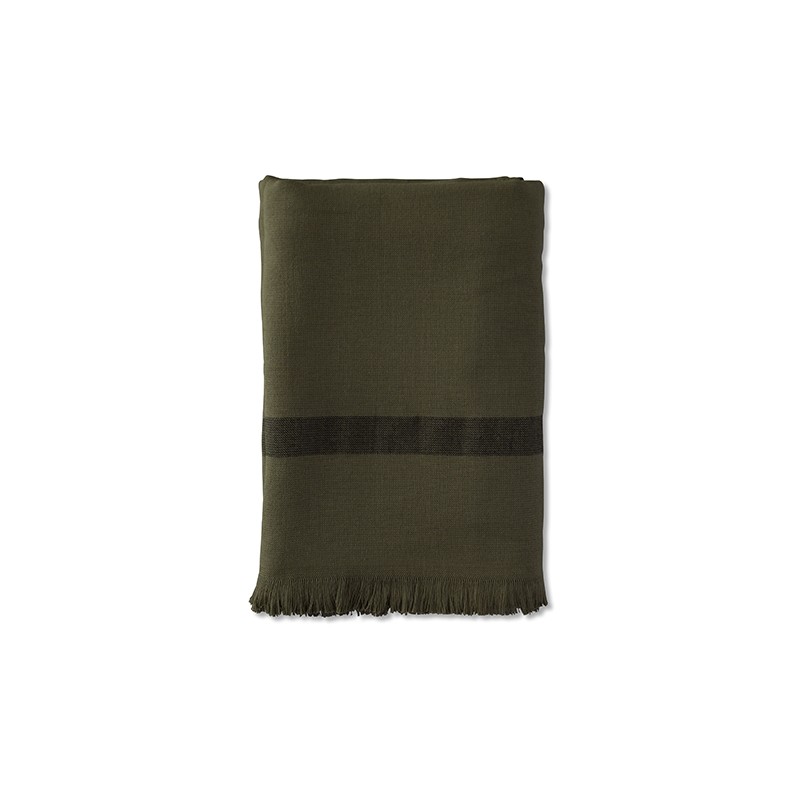 Fouta éponge enfant 70 x 140 cm en coton bio Vert Kaki