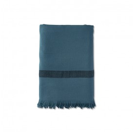 Fouta éponge enfant 70 x 140 cm en coton bio Bleu Pétrole