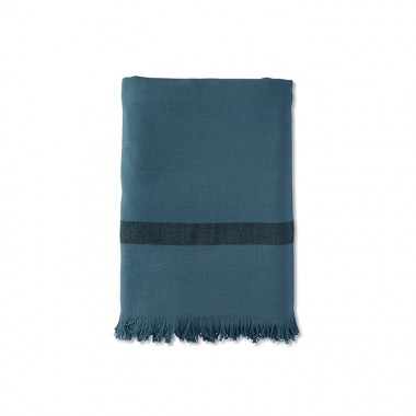 Fouta éponge enfant 70 x 140 cm en coton bio Bleu Pétrole