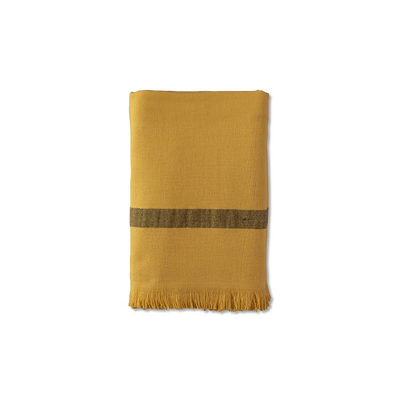 Fouta éponge enfant 70 x 140 cm en coton bio Jaune Pépite