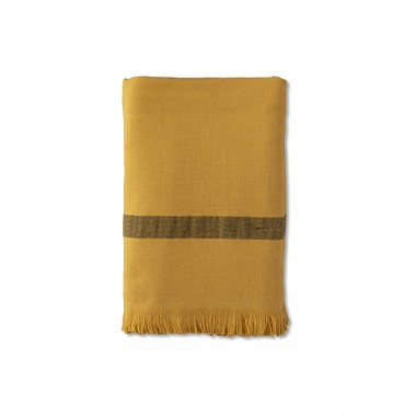 Fouta éponge enfant 70 x 140 cm en coton bio Jaune Pépite