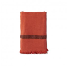 Fouta éponge enfant 70 x 140 cm en coton bio Orange Terracotta