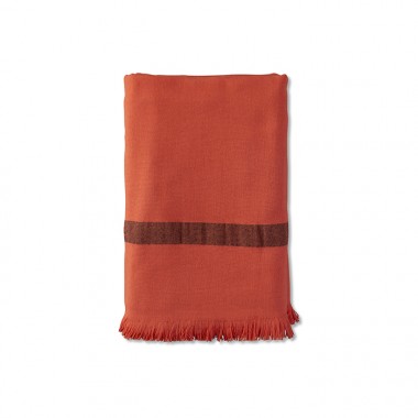 Fouta éponge enfant 70 x 140 cm en coton bio Orange Terracotta