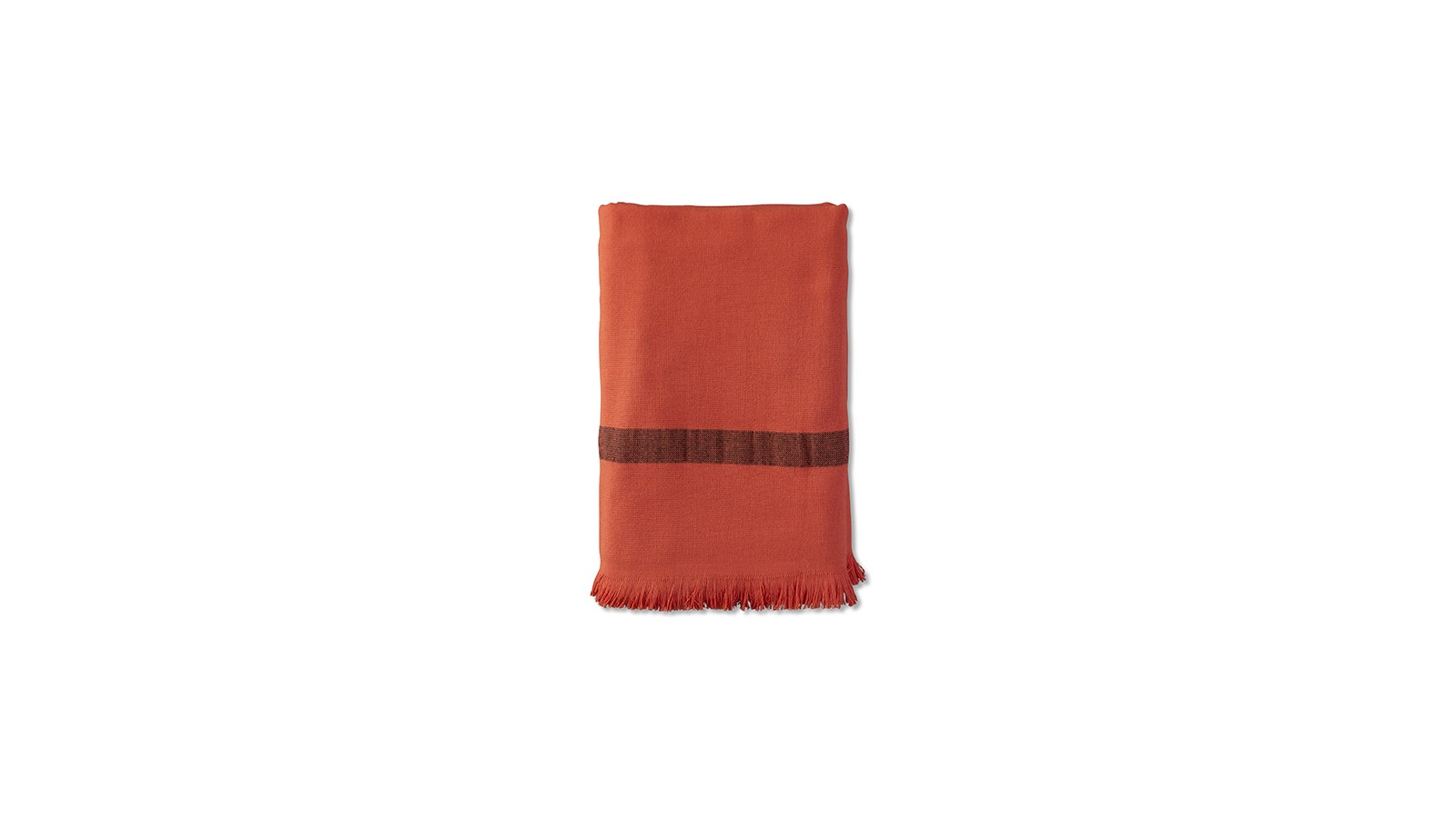 Fouta éponge enfant 70 x 140 cm en coton bio Orange Terracotta