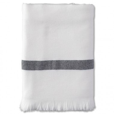 Fouta 2 places éponge 200 x 200 cm en coton bio Blanc Optique