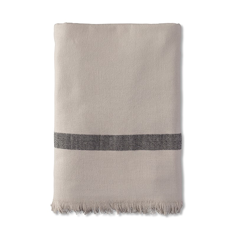 Fouta 2 places éponge 200 x 200 cm en coton bio Argile