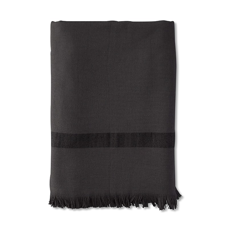 Fouta 2 places éponge 200 x 200 cm en coton bio Charbon Fouta 2 places éponge 200 x 200 cm en coton bio Charbon