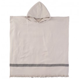 Poncho enfant en éponge de coton bio Argile