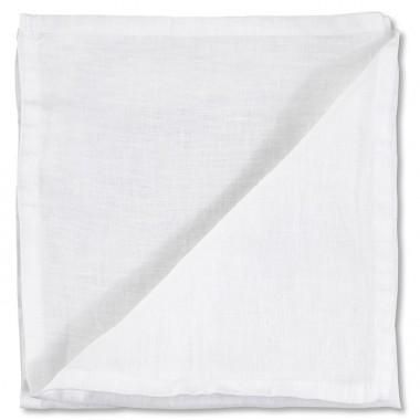 Serviette de table en lin lavé uni Blanc Optique