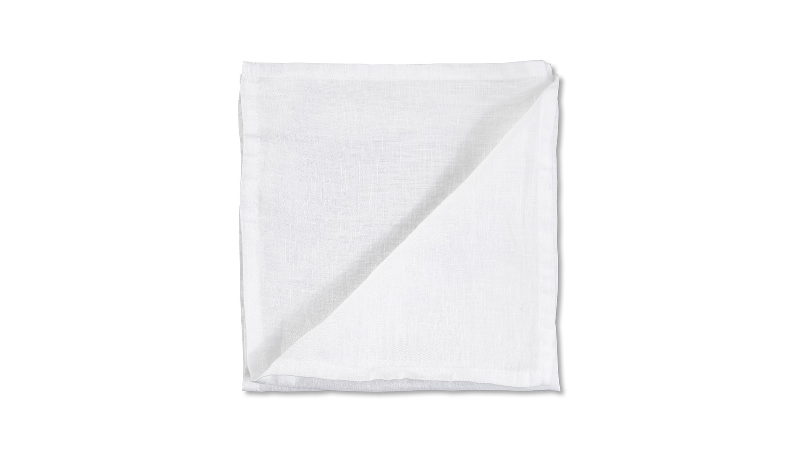 Serviette de table en lin lavé uni Blanc Optique