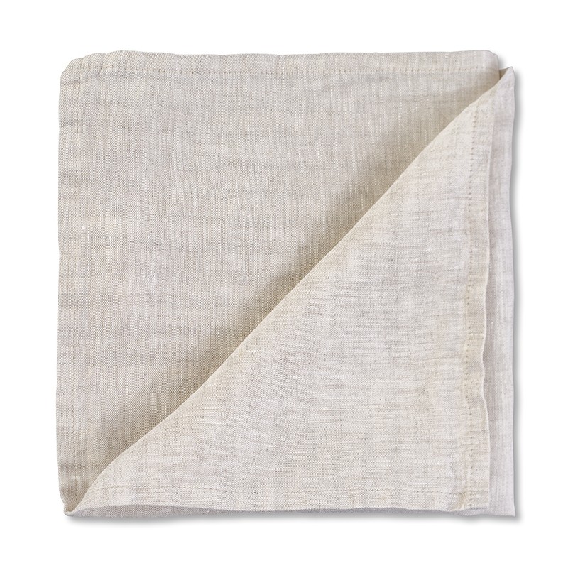 Serviette de table en lin lavé chambray Lin