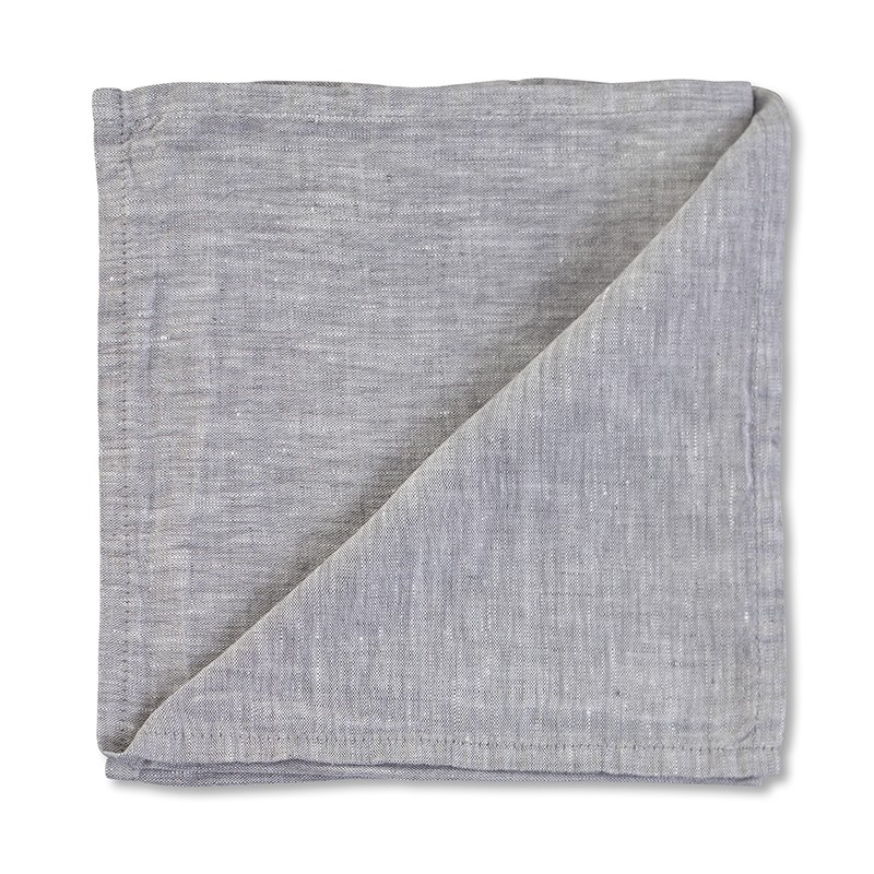 Serviette de table en lin lavé chambray Pierre