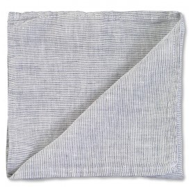 Serviette de table en lin lavé chambray Rayure Colette Denim