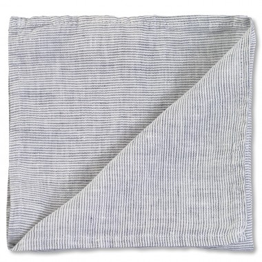 Serviette de table en lin lavé chambray Rayure Colette Denim