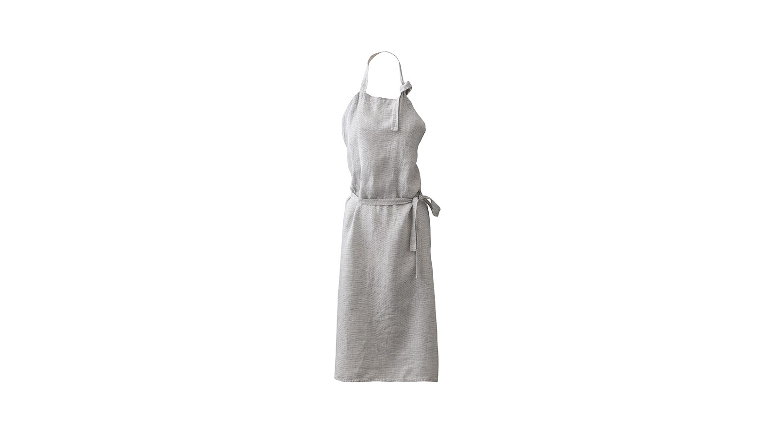 Tablier bistrot en lin lavé chambray Rayure Colette Denim